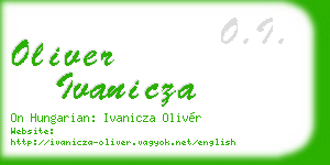 oliver ivanicza business card